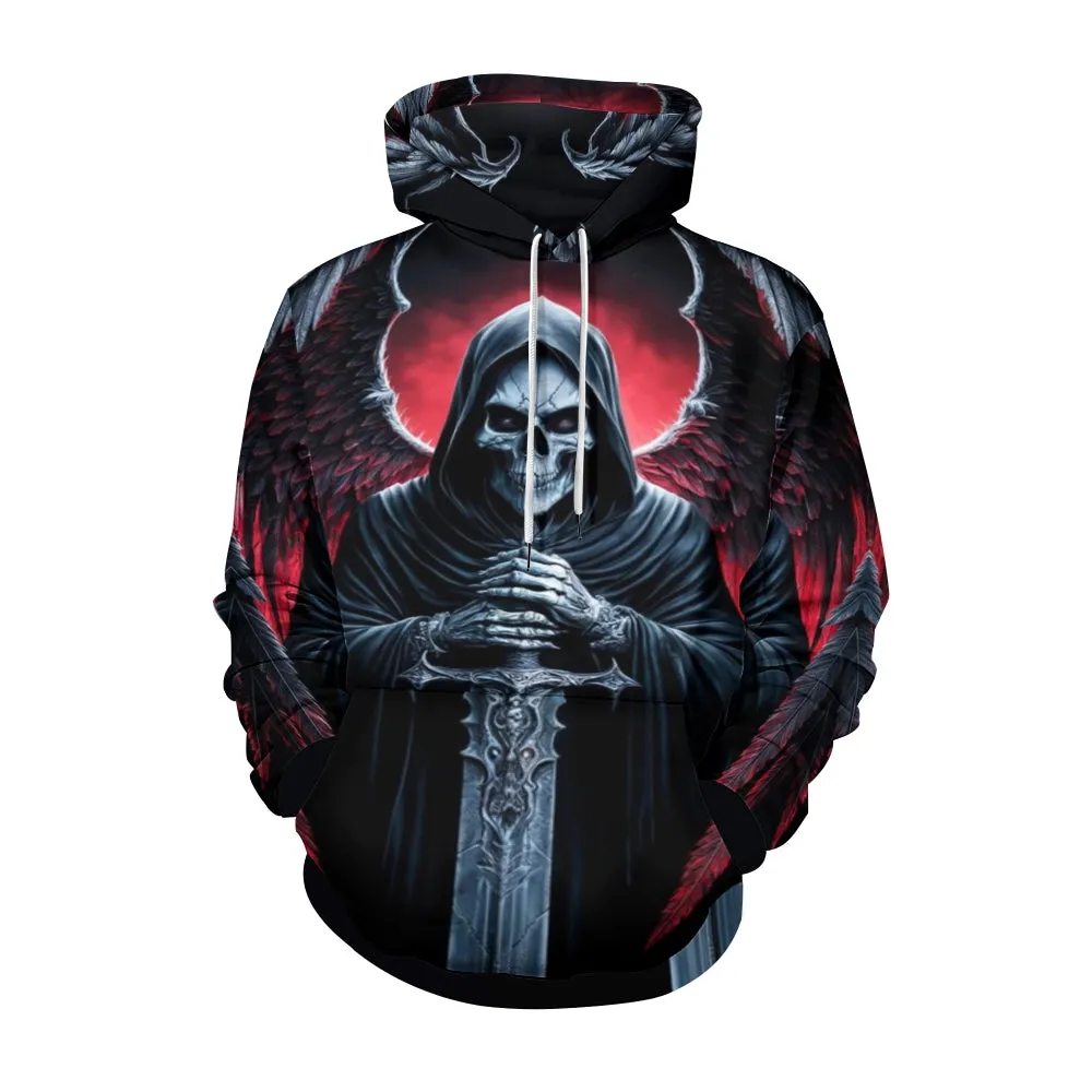 Mens Halloween Angel of Death 3D Print Hoodies