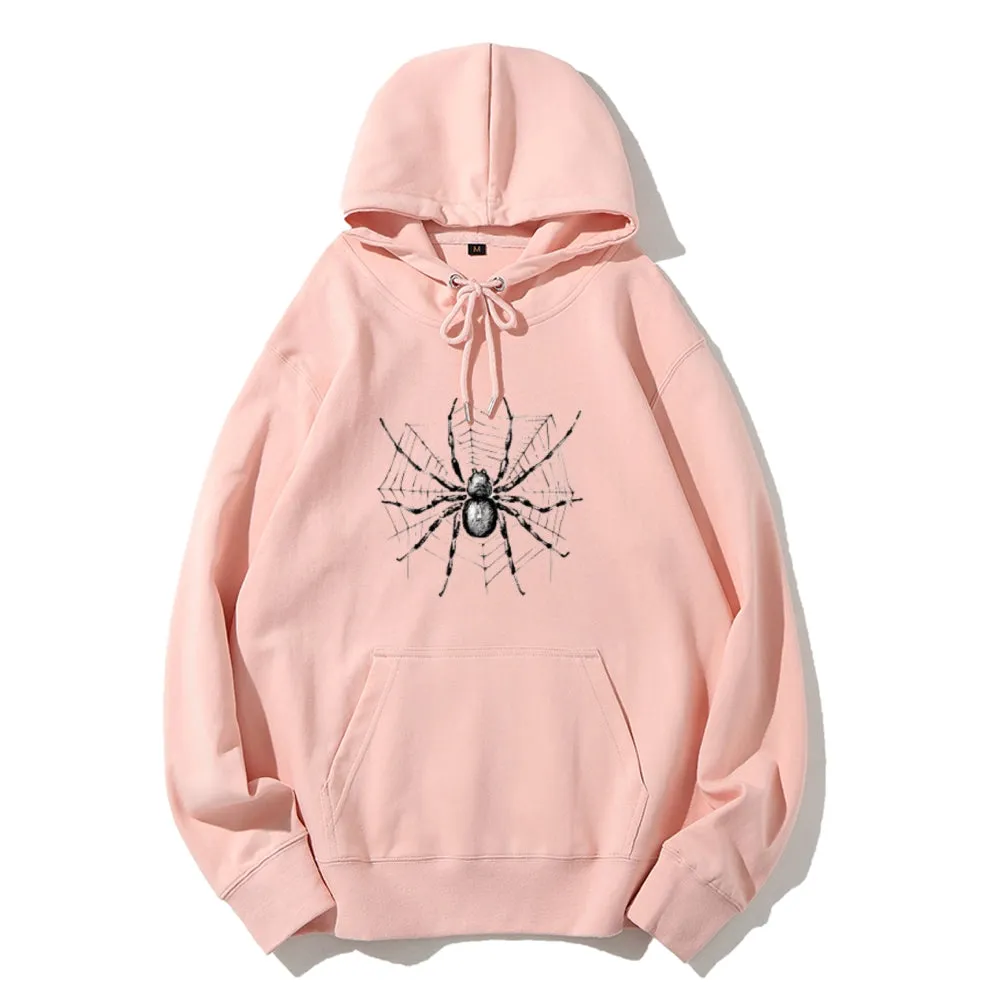 Mens Halloween Spider Graphic Hoodies