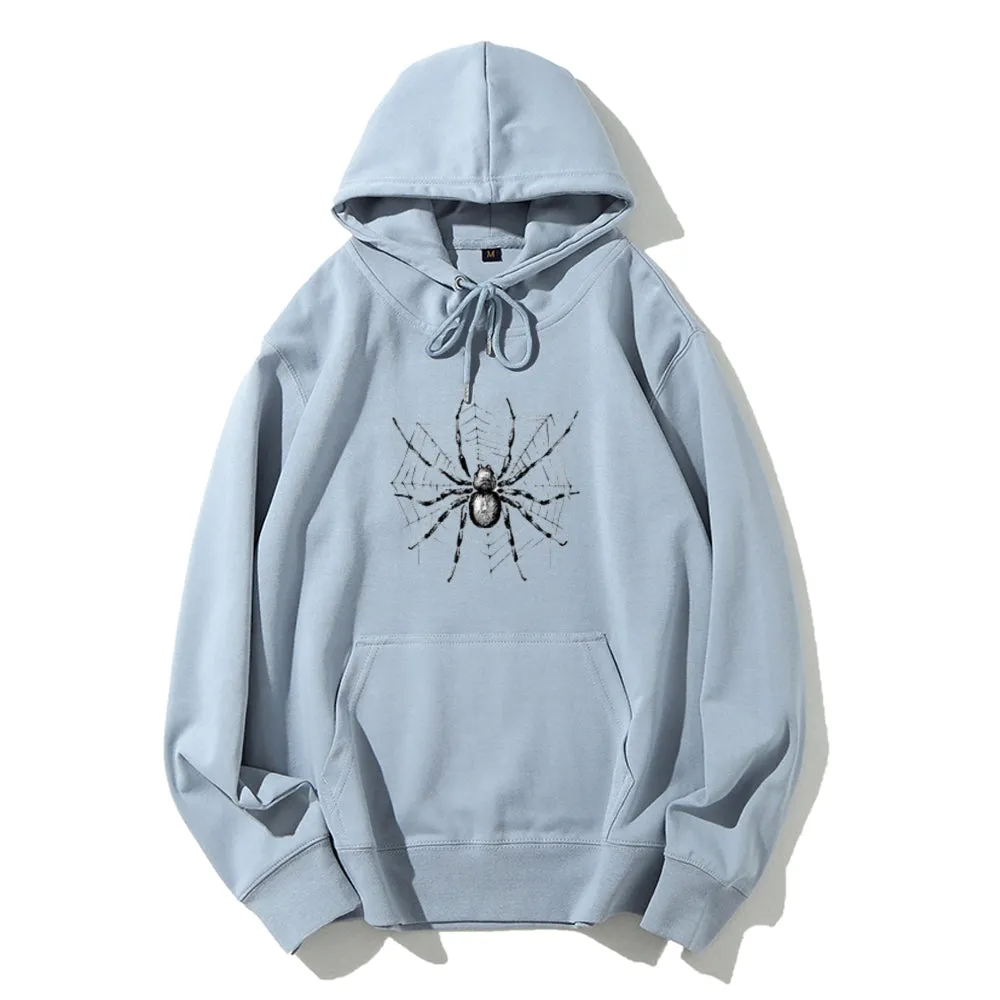 Mens Halloween Spider Graphic Hoodies