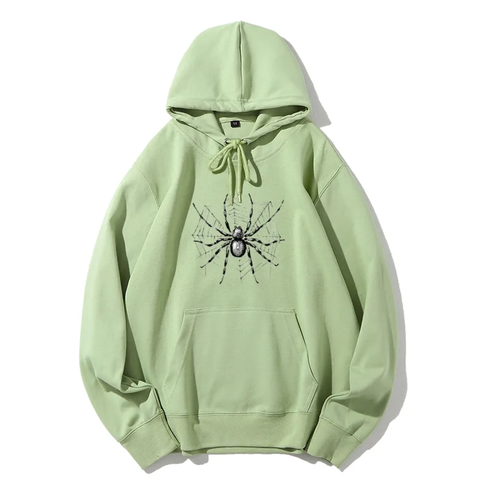 Mens Halloween Spider Graphic Hoodies