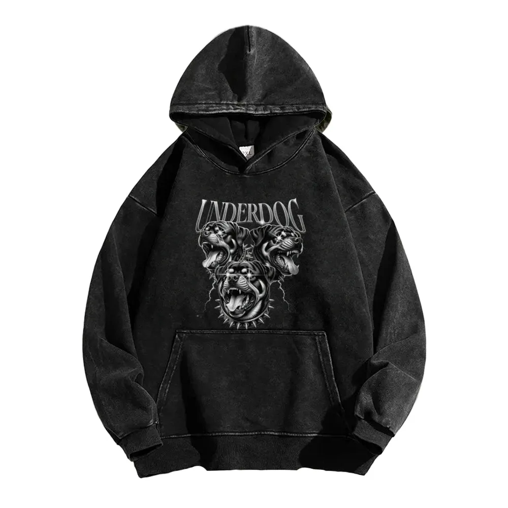 Mens Vintage Underdog Graphic Hoodies