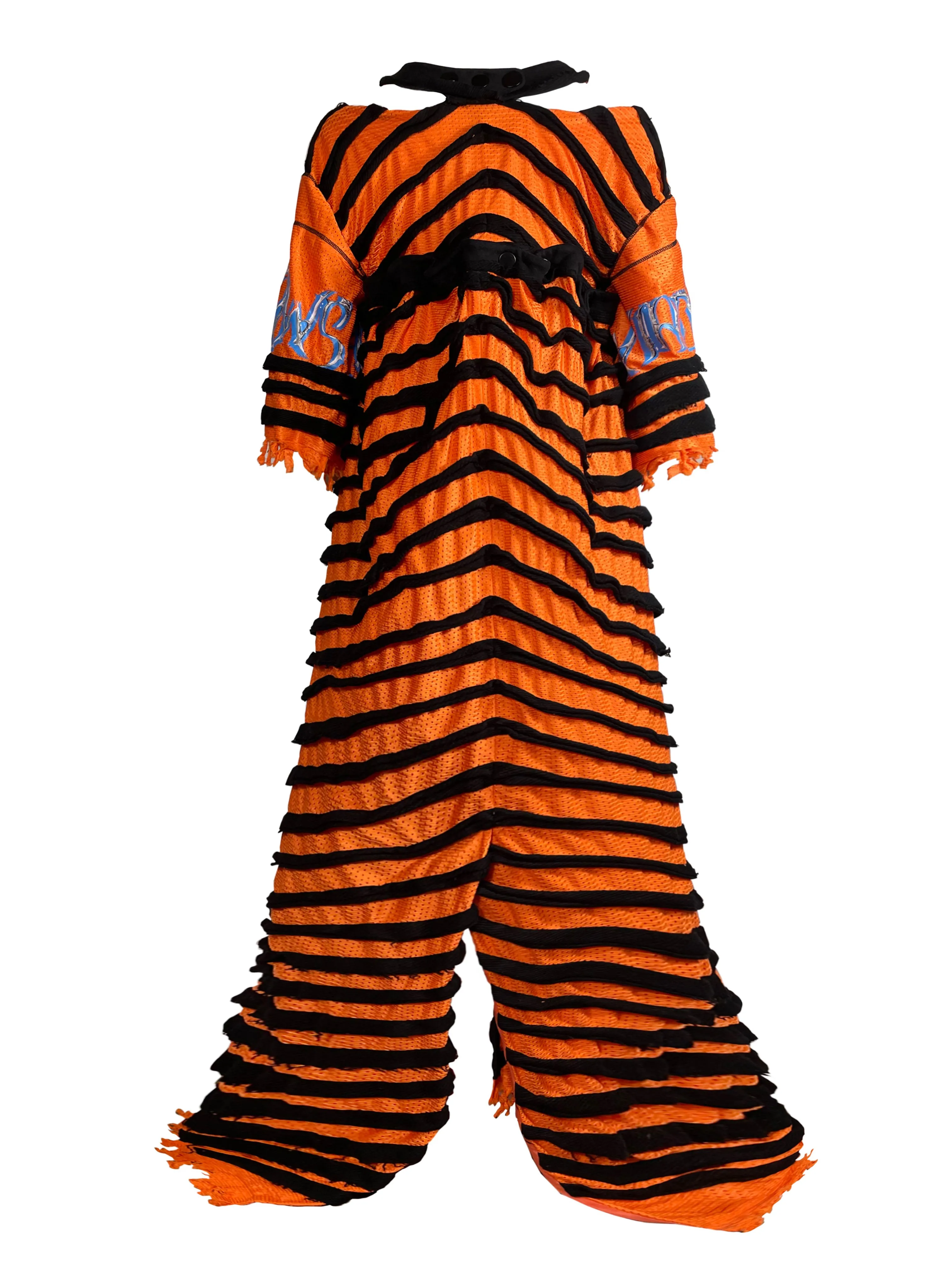 MESH STRIPED BOXING ROBE