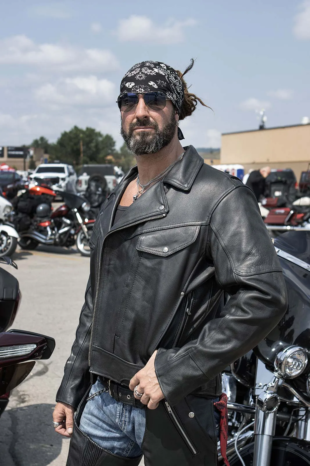 Milwaukee Leather MLM1570 Men’s Black Premium Cowhide Leather Utility Pocket Motorcycle Jacket