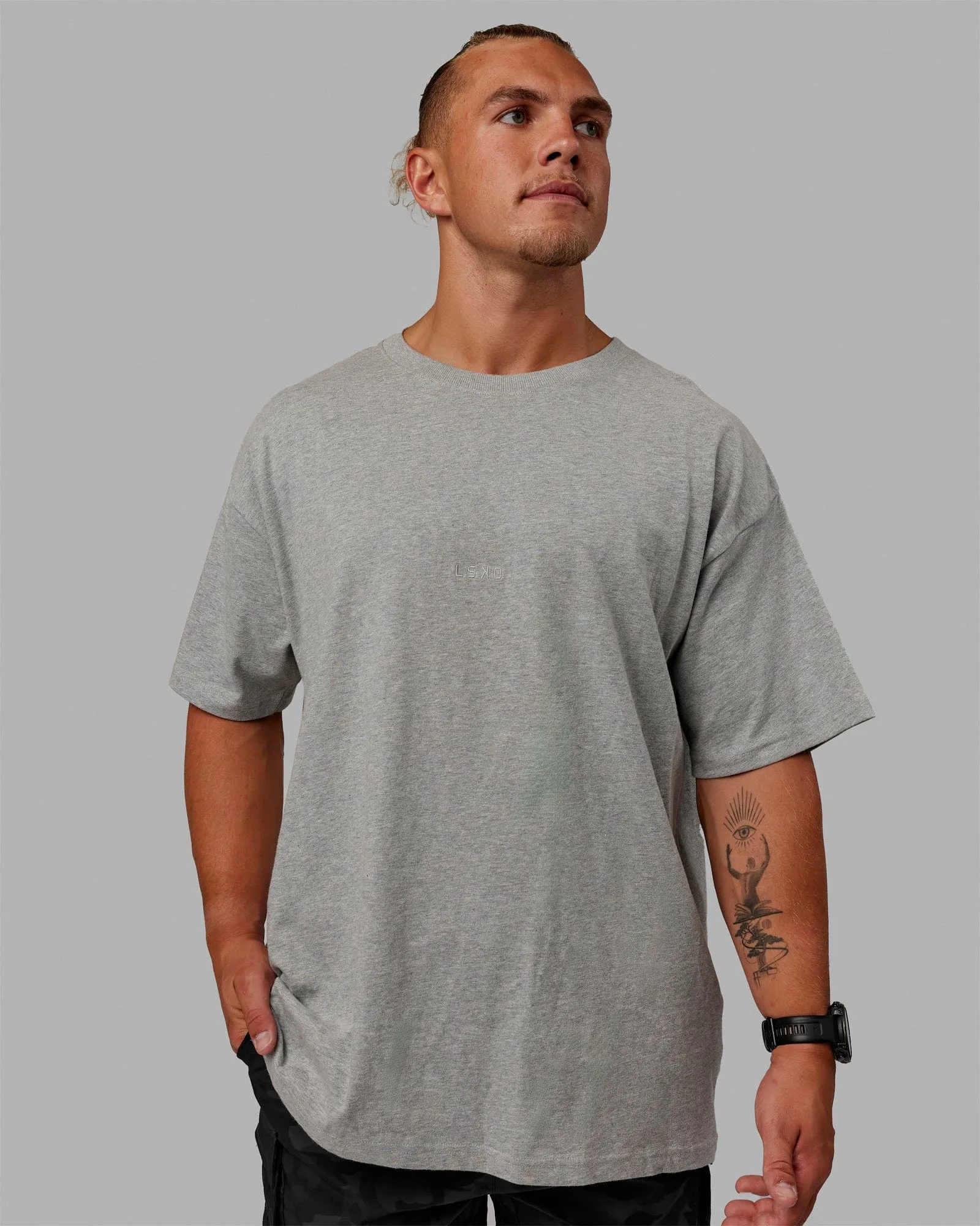 MVP Heavyweight Tee Oversize - Light Grey Marl