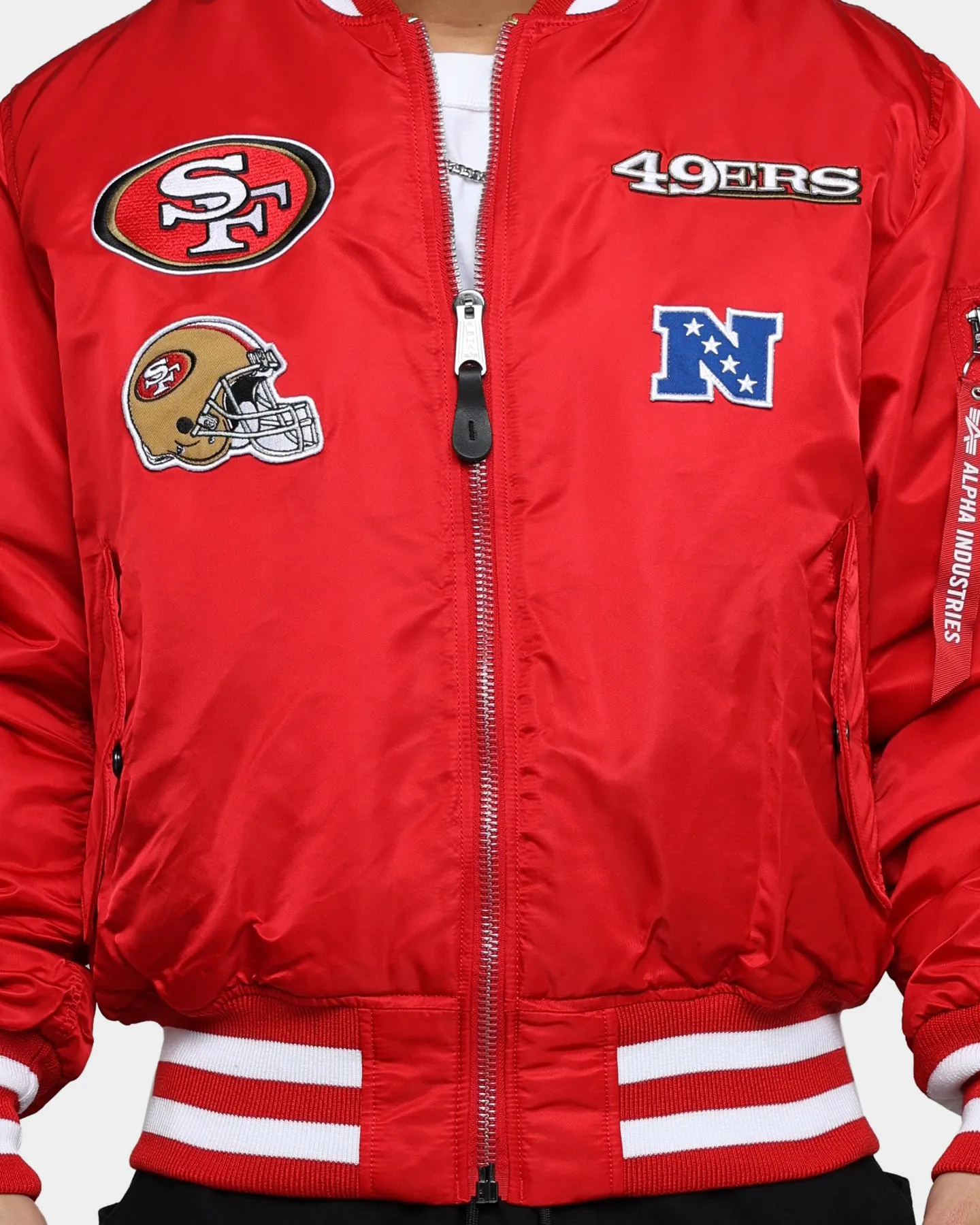 New Era X Alpha Series X NFL San Francisco 49ers MA-1 Bomber Jacket Red