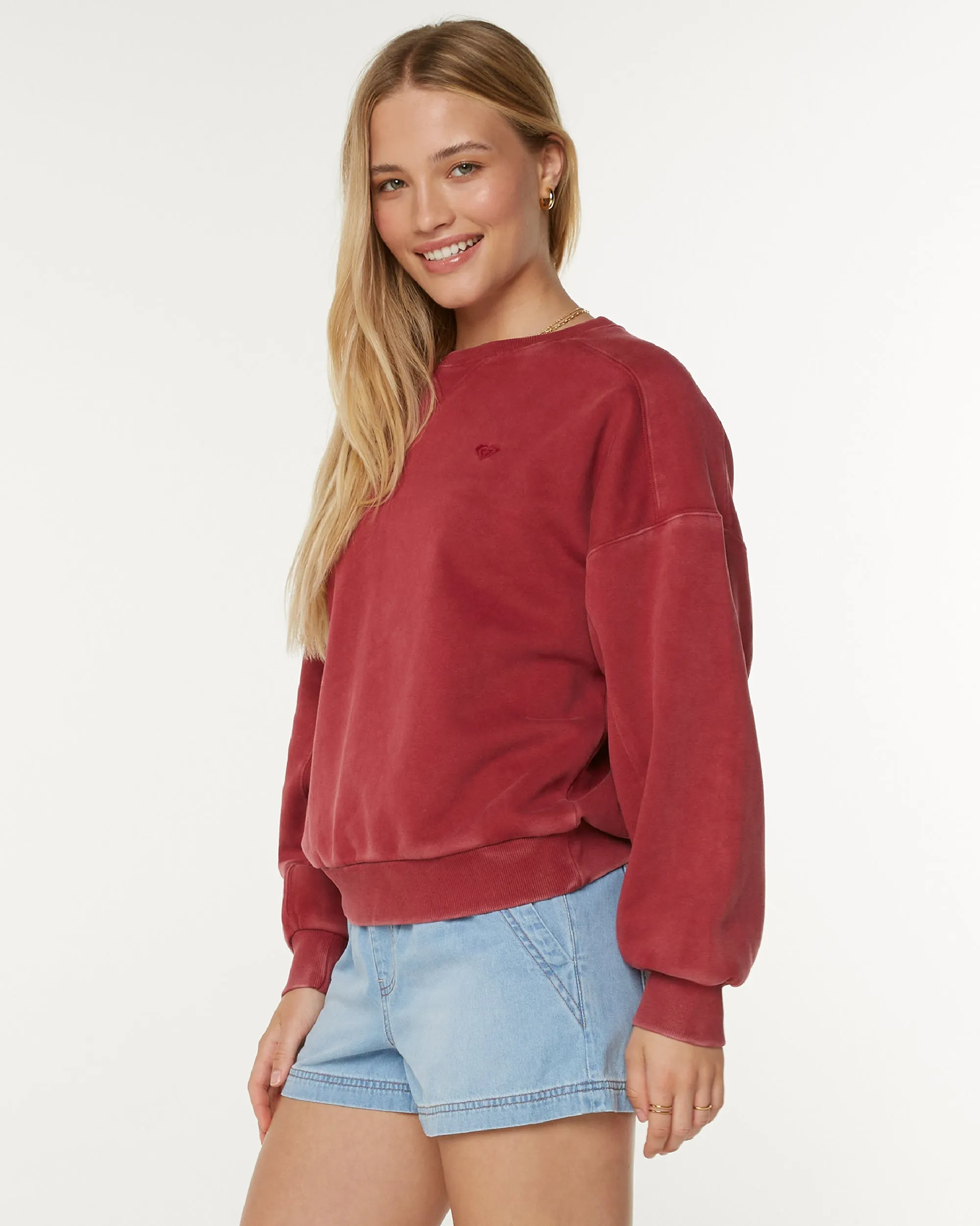 Oasis Haze Pullover Sweatshirt - Rumba Red