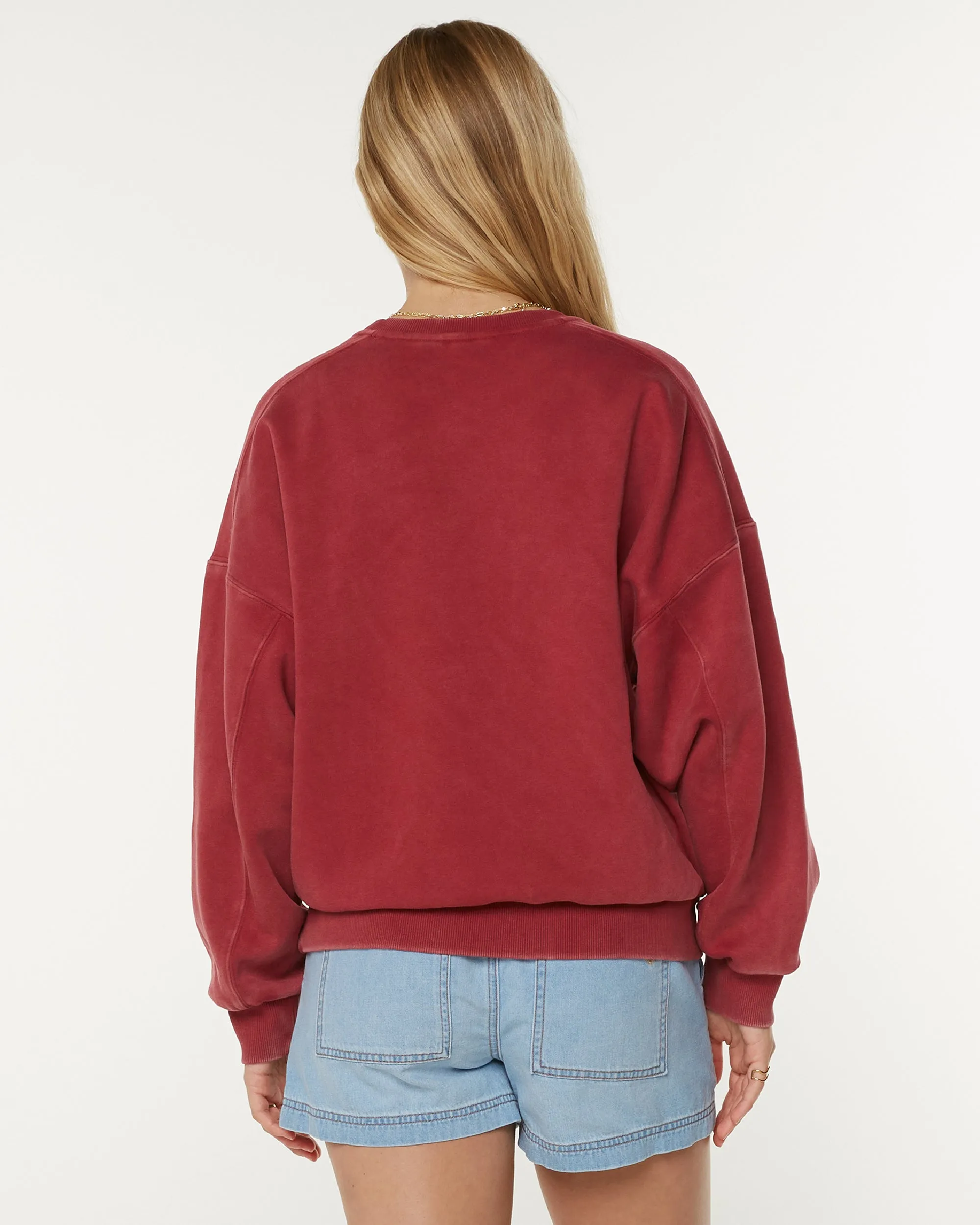 Oasis Haze Pullover Sweatshirt - Rumba Red