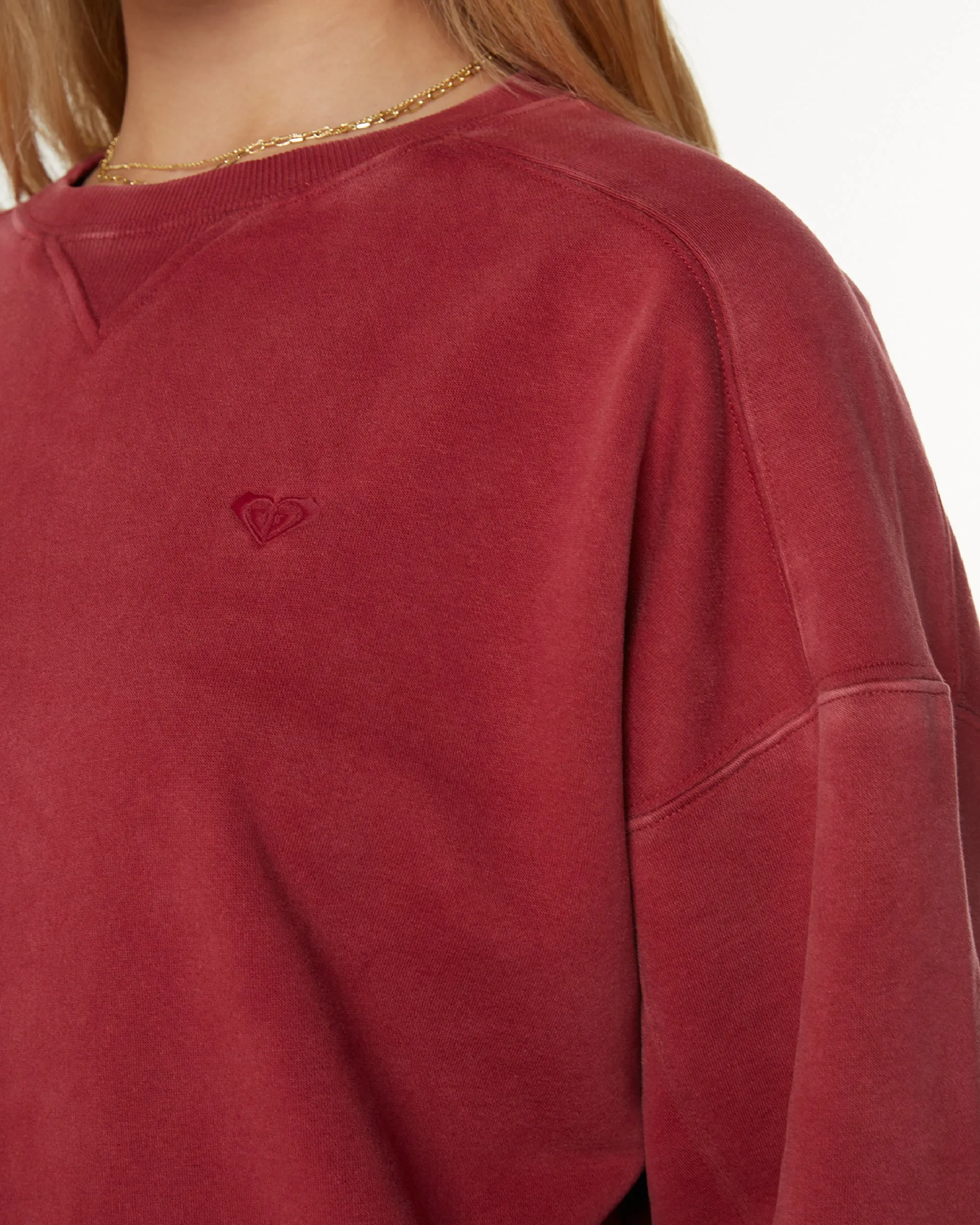 Oasis Haze Pullover Sweatshirt - Rumba Red