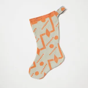 Orange Abstraction Holiday Stocking 007