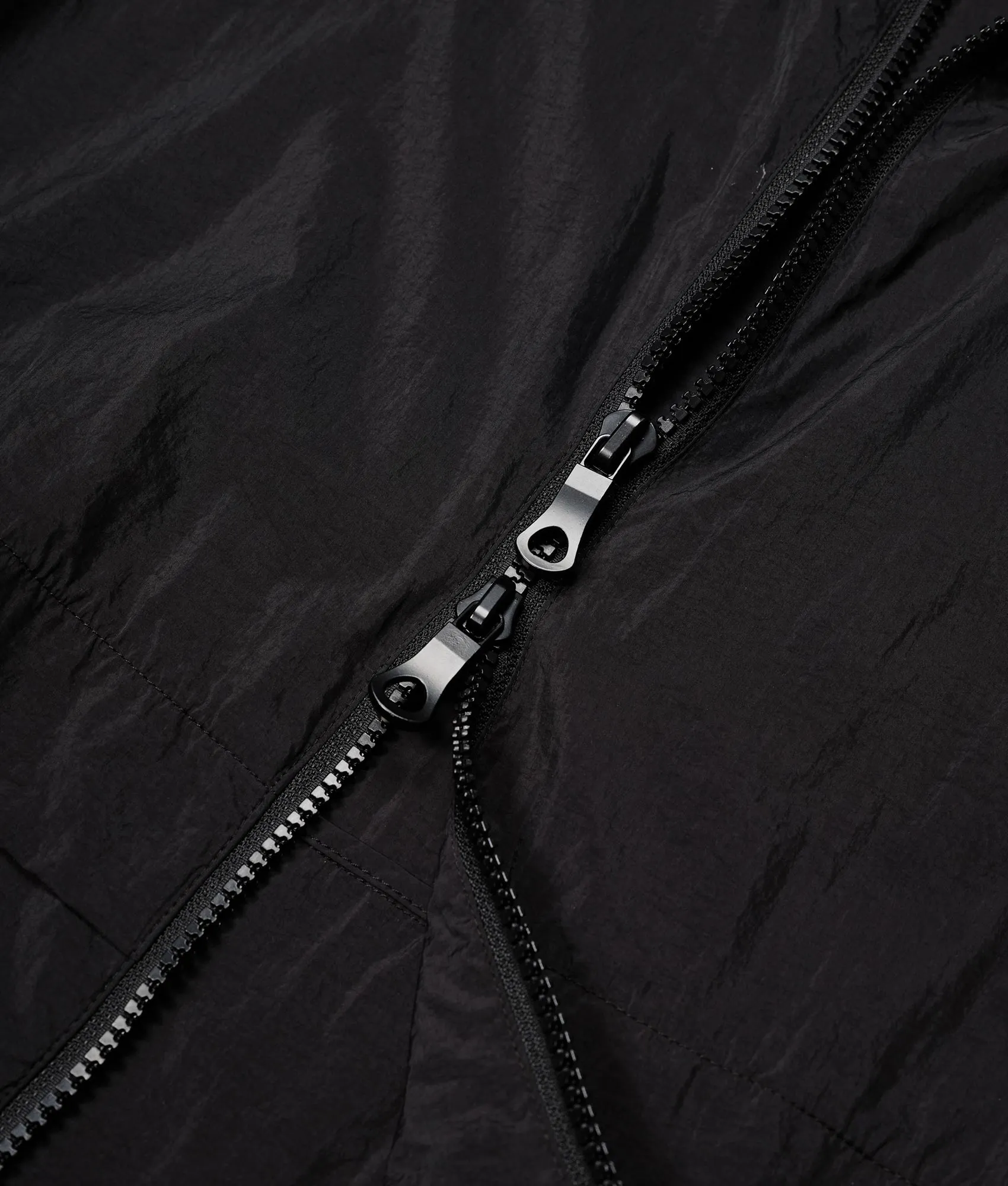 Oversized Crinkle Nylon Track Jacket