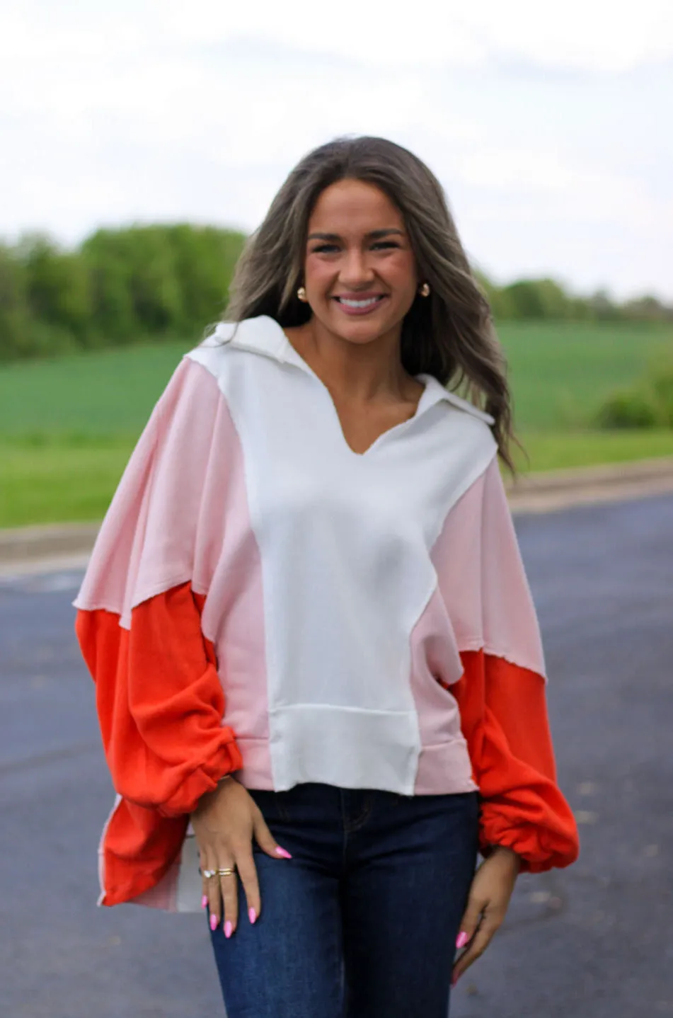 Oversized Summer Fun Sweatshirt