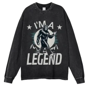 Oversized Vintage Washed I AM A LEGEND Graphic Sweatshirt