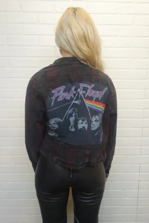 Pink Floyd Acid Wash Cropped Flannel