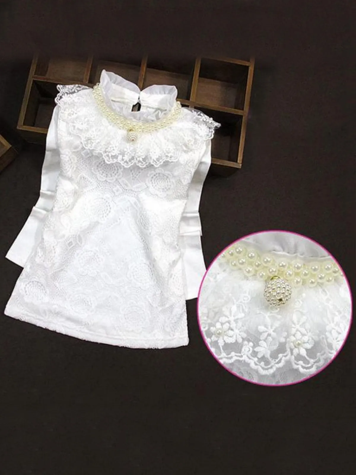 Polished and Pretty Ruffle Collar Lace Blouse