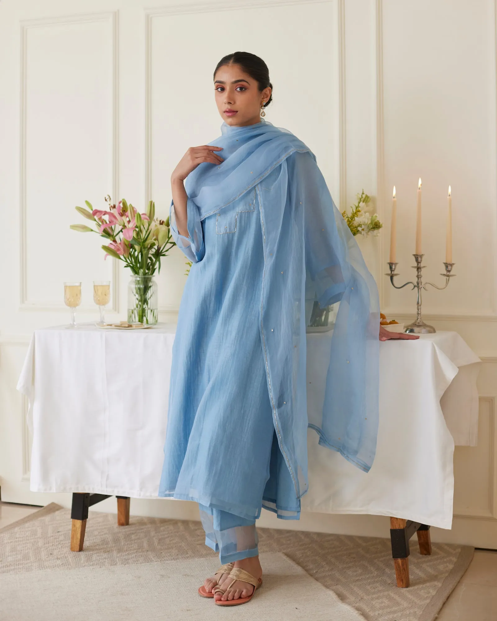 Powder Blue Kurta Set