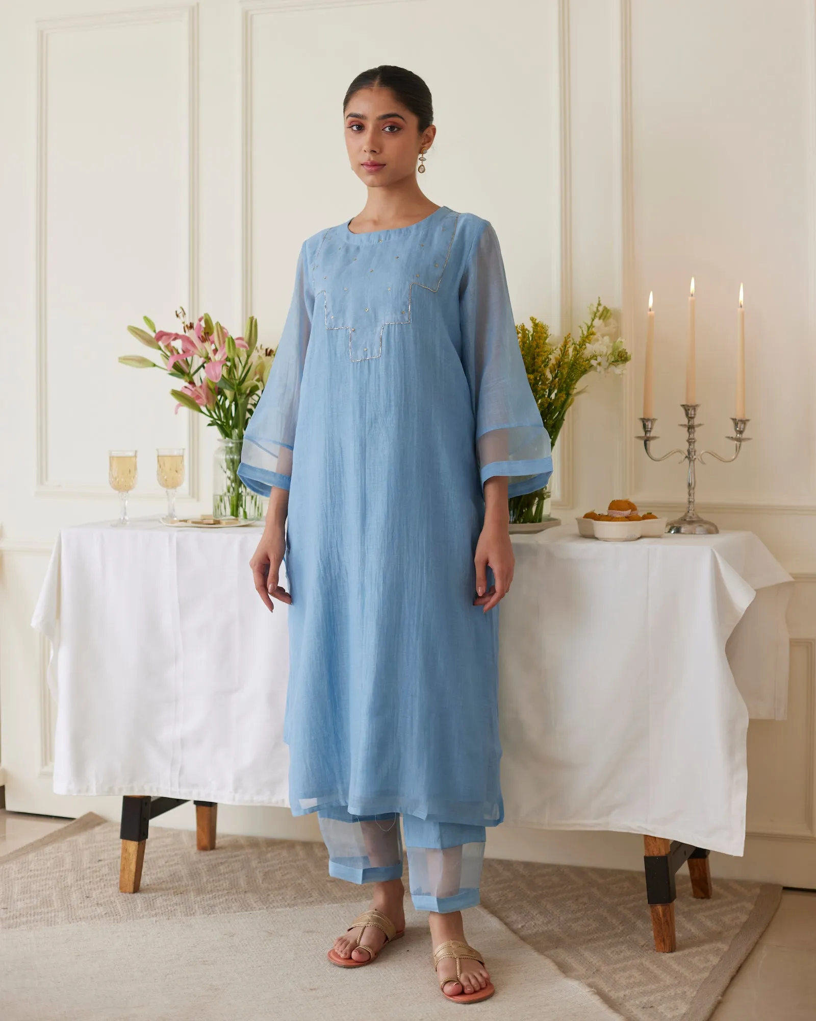 Powder Blue Kurta Set