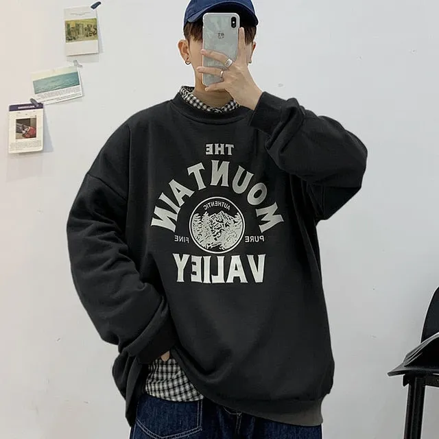 Privathinker Spring Men Casual Sweatshirts Harajuku 1997 Printed Men Oversized Hoodies Korean Man Casual Loose Pullovers