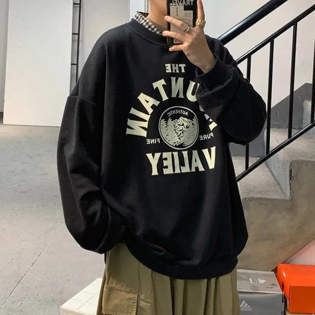 Privathinker Spring Men Casual Sweatshirts Harajuku 1997 Printed Men Oversized Hoodies Korean Man Casual Loose Pullovers