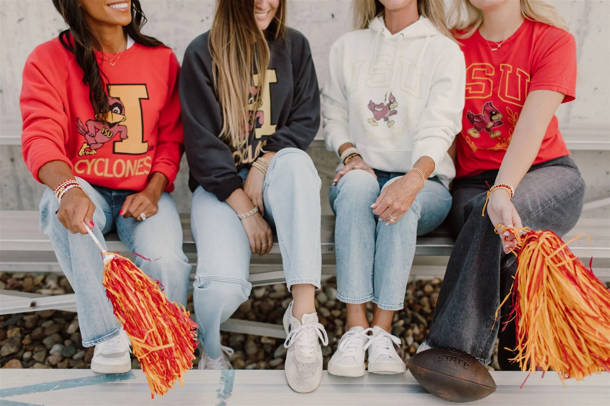 Retro Sport x Blond Genius - Iowa State Cyclones 'I' Crewneck Sweatshirt in Vintage Cardinal