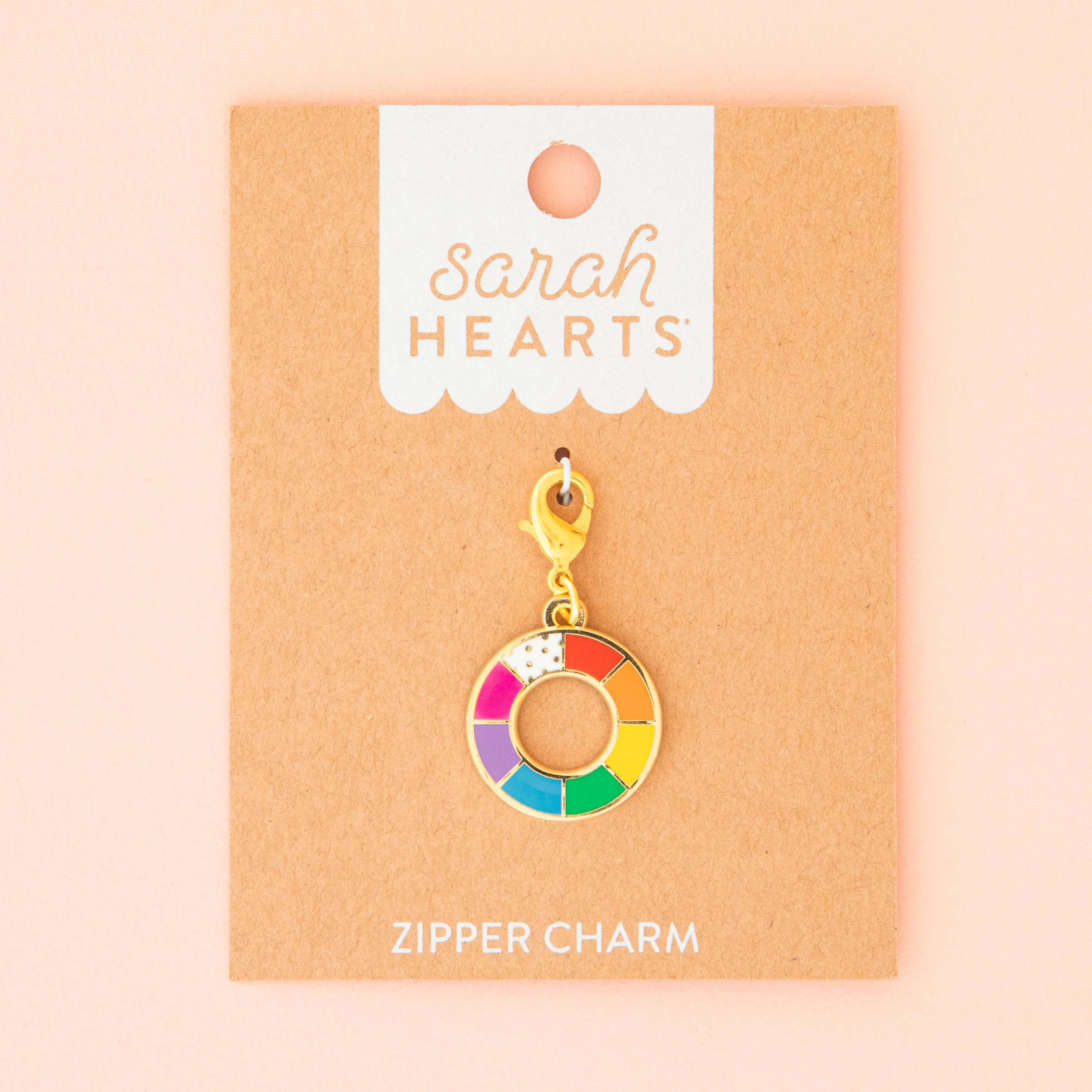 Sarah Hearts - Color Wheel Zipper Charm