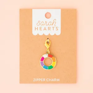 Sarah Hearts - Color Wheel Zipper Charm