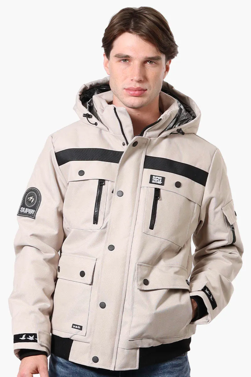 Super Triple Goose Heat Retention Lining Bomber Jacket - Cream