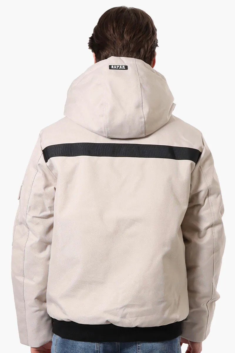 Super Triple Goose Heat Retention Lining Bomber Jacket - Cream