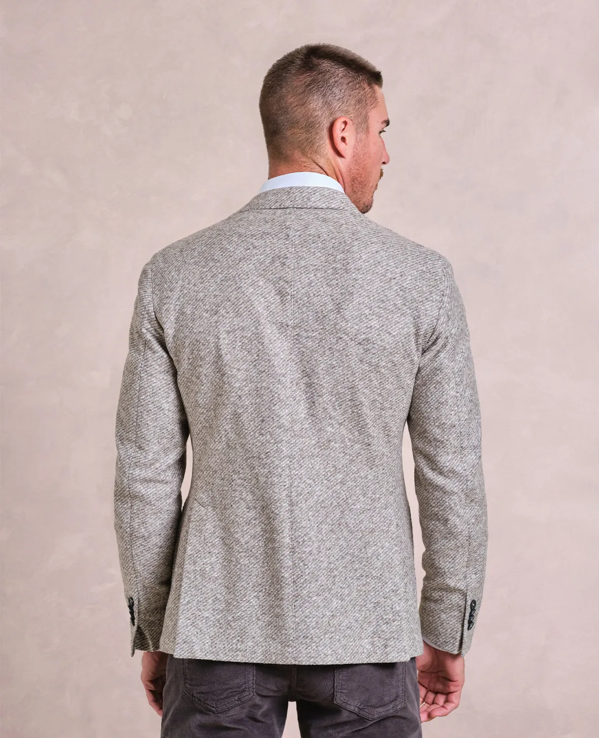 The LBM - Twill Jersey Knit Soft Jacket - Taupe