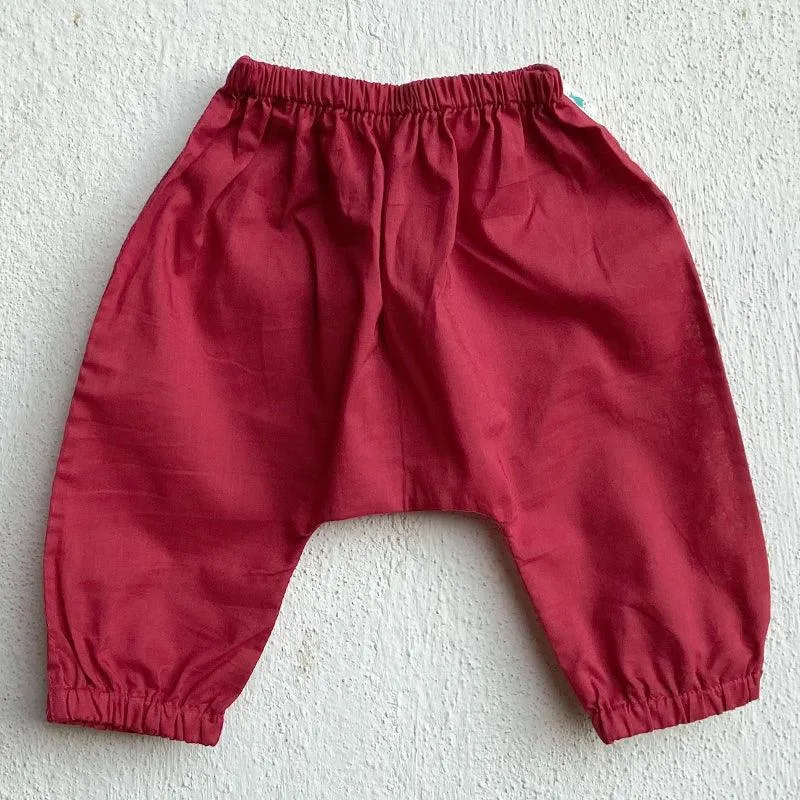 UNISEX ORGANIC KOI RED JHABLA WITH RED PANTS