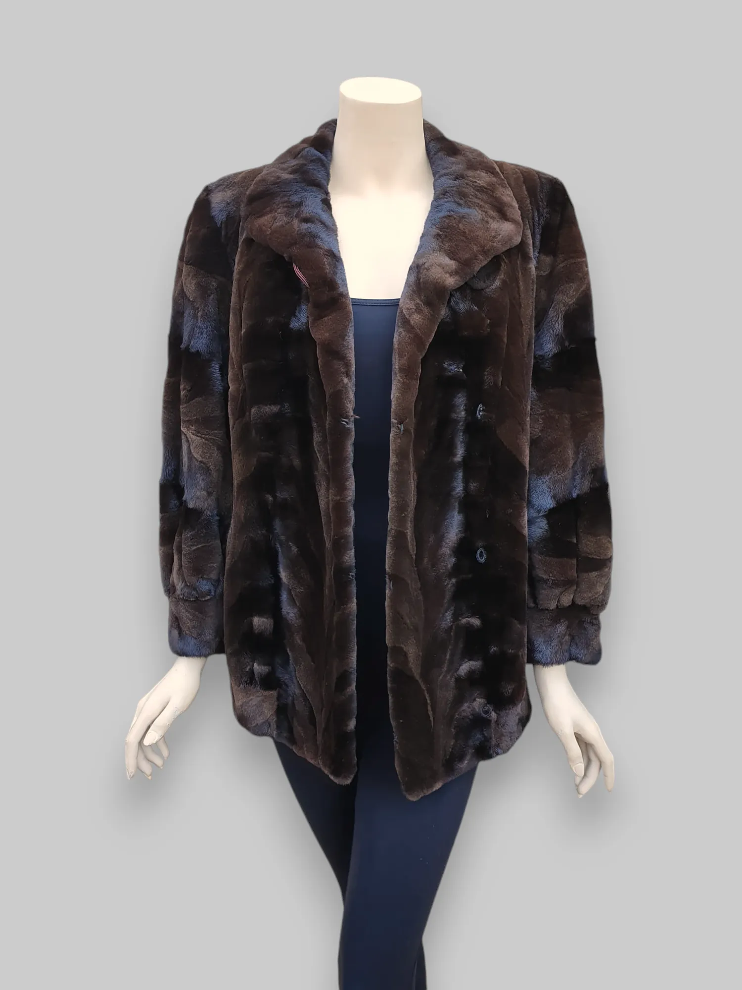 Vintage Sheared Pieced Mink Jacket -Medium