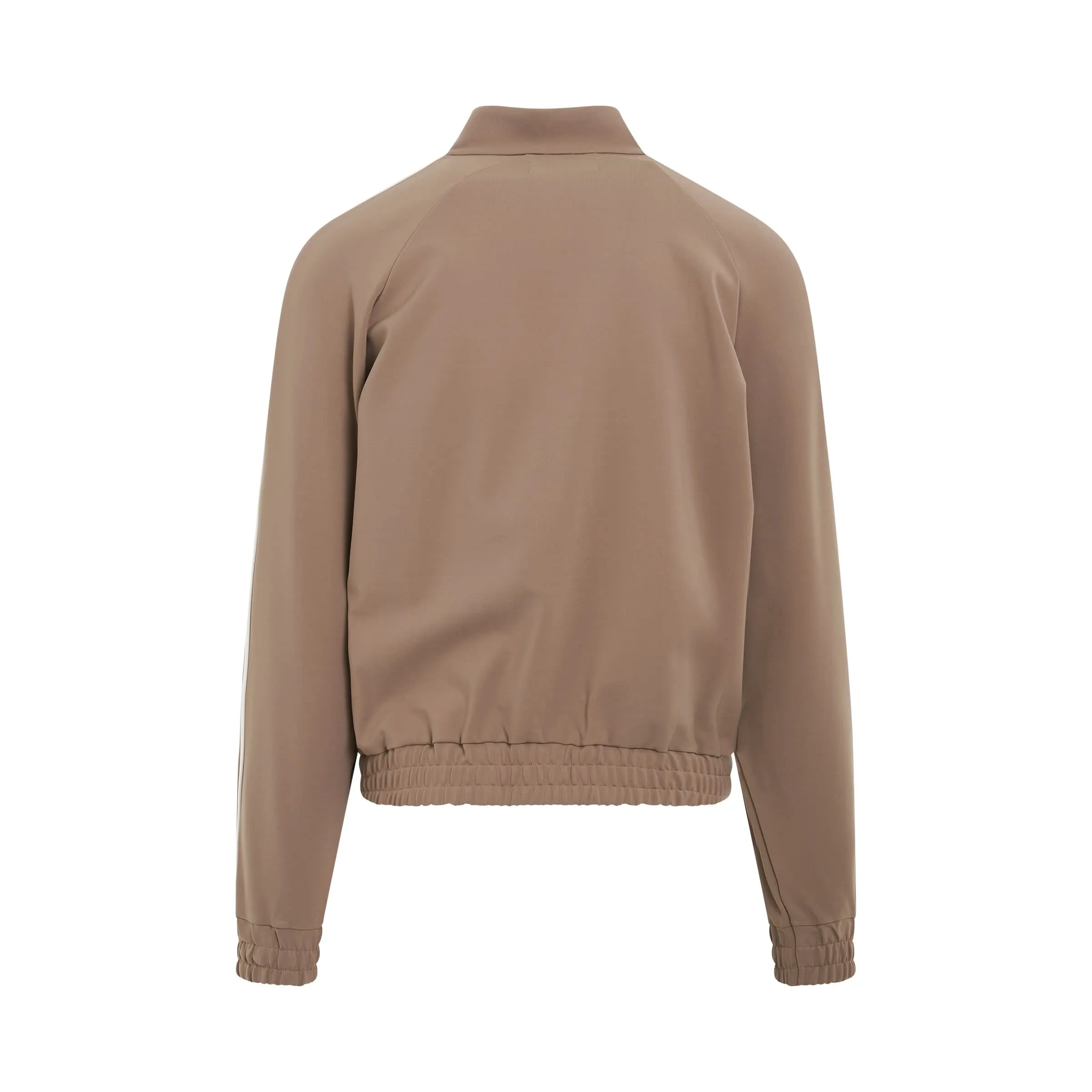 Viscose Tracksuit Jacket in Mushroom/Flat White