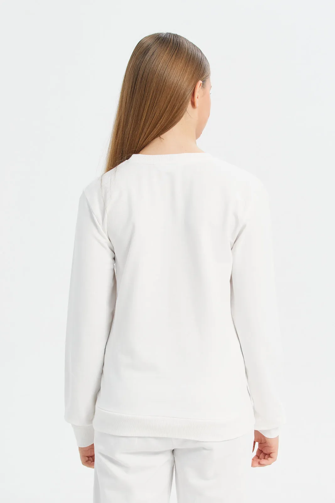 White Basic Sweatshirts