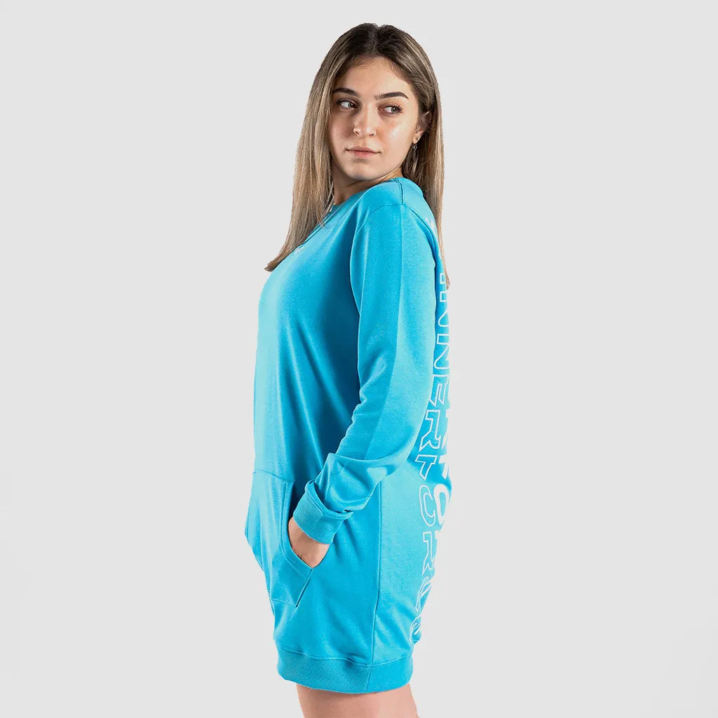 WOMEN COMFORT IS CALLING OVERSIZED SWEATSHIRT(DEEP SKY BLUE)