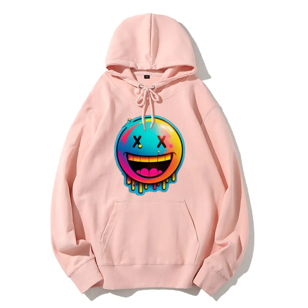 Women Cute Smile Face Graphic Hoodies