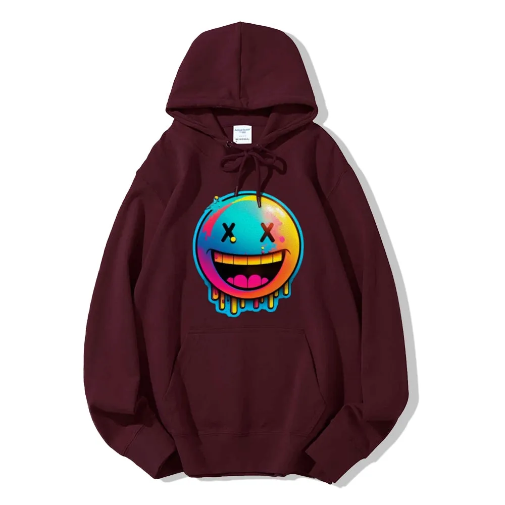 Women Cute Smile Face Graphic Hoodies