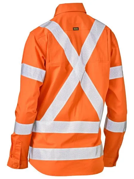 Women's X Taped Biomotion Hi Vis Cool Lightweight Drill Shirt - BL6166XT